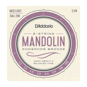 Cuerdas de mandolina de bronce fósforo con extremo de bola D'Addario EJ70; 8 cuerdas medidores 11-38 - Imagen 1 de 4