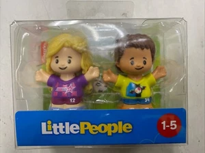 Fisher-Price Little People Kleinkind Fußball Sport Freunde 2er Pack Junge Mädchen Figur - Bild 1 von 3