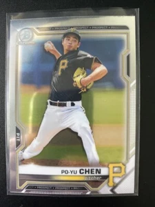 Bowman Chrome Draft 2021 #BDC151 Po-Yu Chen Pirates - Imagen 1 de 2
