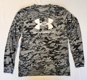 Under Armour Herren Langarmhemd Small Grau Camouflage Loose Fit - Bild 1 von 7