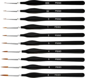 10 PCS Miniature Paint Brushes Set Fine Detail Brush Kit for Acrylic Oil Mod - Picture 1 of 6