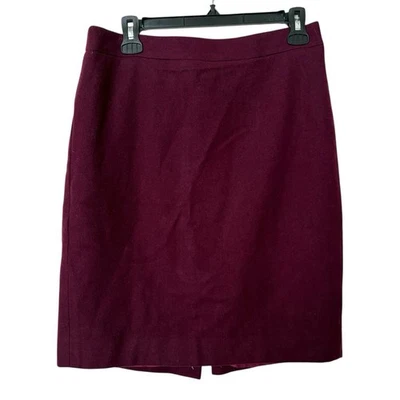 Falda lápiz para mujer J.Crew 10 mezcla de lana magenta clásica femenina elegante Foto 1 de 4
