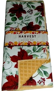 Fall DRYING MAT ~ 15" X 20" ~ FALL LEAVES & BERRIES~ 100% Polyester - Picture 1 of 1