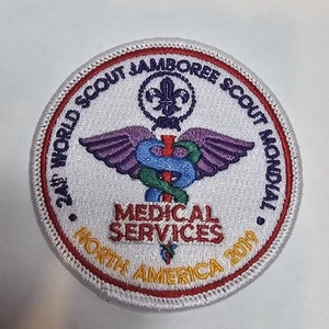 2019 Medical Services Staff IST Round Badge Patch 24th World Scout Jamboree - Picture 1 of 2