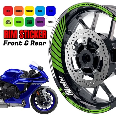 10 color Wheel Stickers Rim GP02 For Kawasaki Ninja H2 H2R 2015-2022 19 20 21 22 - Image 1 of 4