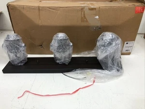 Golden Lighting Hines 3-Light Rubbed Bronze Vanity Seeded Glass * READ - Picture 1 of 3