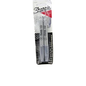 Sharpie Silver Metallic Permanent Markers, Fine Point, 2 Count 39108PP - Picture 1 of 3