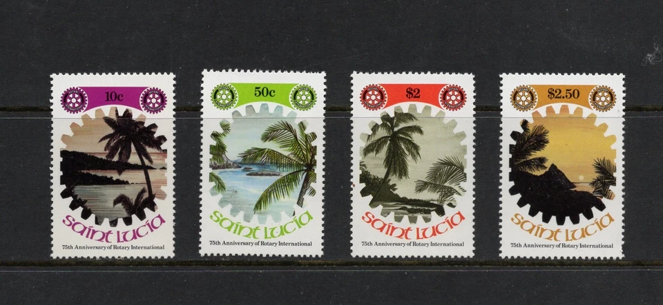 Вращающаяся клюшка S5675 St. Lucia 1980 4 В.   Как новые без наклеек и следов - Изображение 1 из 1