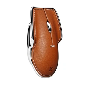 Ambidextrous Rechargeable Bluetooth Wireless Computer Mouse Brown French Leat... - Picture 1 of 9