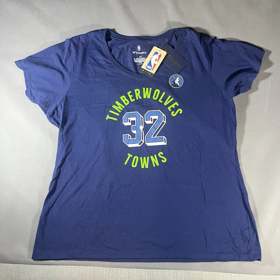 New Towns Minnesota Timberwolves Karl Anthony NBA Baloncesto #32 Mujer’s 2X Nuevo con Etiquetas Foto 1 de 4