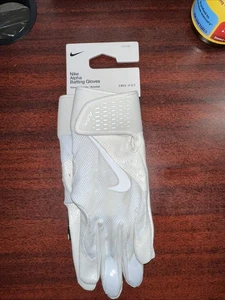 Nike Alpha Batting Gloves Men's Small White - Picture 1 of 2