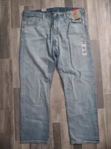 Levis 501 Jeans Original Fit Herren 40x30 blau helle Waschung gerade Knopfleiste Neu mit Etikett - Bild 1 von 11