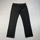 Jean vintage Akademiks homme 32x32 (32x30 réel) pantalon en denim noir droit