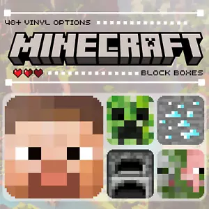 High-Quality, Wrap Vinyl for Boxes, Minecraft Blocks, Creeper, Steve, 1ft x 4ft - Picture 1 of 46