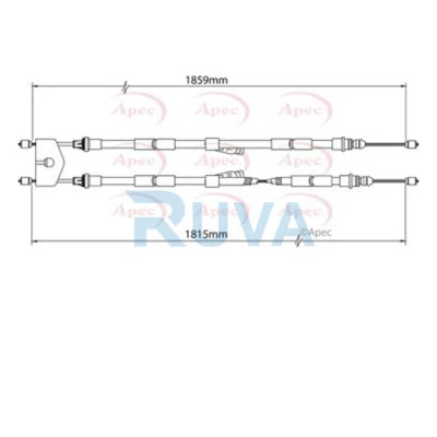 Cable de freno de mano trasero Ruva se adapta a Volvo V50 2005-2012 C30 2006-2012 Foto 1 de 2