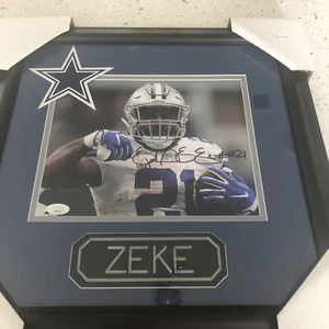 Ezekiel Elliott handsigniert 8x10 gerahmtes Bild Dallas Cowboys JSA COA - Bild 1 von 7
