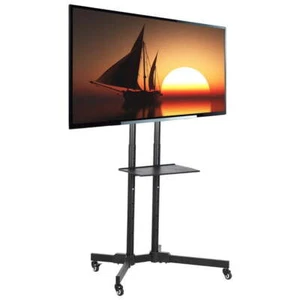 Easun TV Stand Cart for TVs up to 75", Black - Picture 1 of 11