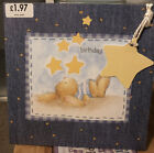 Birthday Magic Birthday Card 16 cm x 16 cm Square  Rabbit Stars Blue