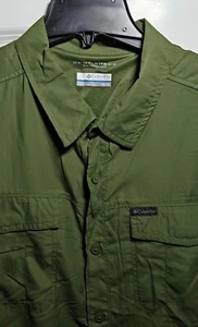 Columbia Men's Kestrel Trail Long Sleeve Omni-Shade Shirt Color Green Size XL - Picture 1 of 5