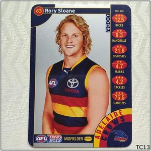 AFL Teamcoach 2013 Code Silver #63 Rory Sloane - Picture 1 of 1