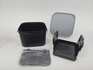 Tupperware Memory Mates scatola ricetta fotografica argento nero 1620 1623 2273 2274 nuova - Foto 1 di 6