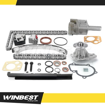 Timing Chain Kit Oil Water Pump for 98-04 Nissan Frontier Xterra 2.4L DOHC NEW - Imagem 1 de 4