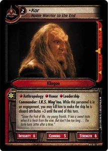 Star Trek CCG 2E Call To Arms Kor, Noble Warrior to the End 3R186 - Picture 1 of 1
