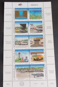 Avión de aviación aeropuerto Venezuela 1996 SG3248/57 25th Ann MNH UM sin montar - Imagen 1 de 1