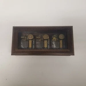 Vintage Swiss Reuge 3 Comb Beatles 3 Song Music Box, Nice Shape, Tested Works - Picture 1 of 11