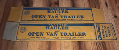 **SOLO CAJA VACÍA** Remolque de plástico Louis Marx raro vintage y furgoneta abierta Foto 1 de 4