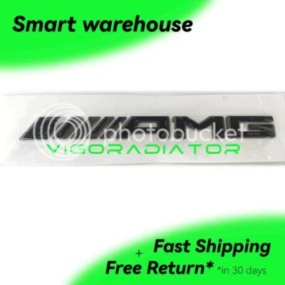 Nuevo ajuste Mercedes Benz AMG emblema NEGRO tapa maletero trasero insignia letra Foto 1 de 4