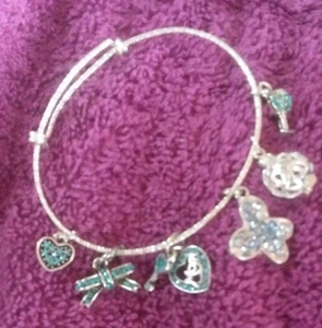 BRACCIALE CHARMS argento sterling farfalla cuore fiocco gabbia perle SET + LOTTO  - Foto 1 di 2