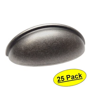 *25 Pack* Cosmas Cabinet Hardware Weathered Nickel Handle Cup Pulls #783WN - Picture 1 of 1