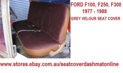 FUNDA ASIENTO GRISVELOUR HECHA A MEDIDA PARA FORD F100, F150, F250, F350 1986, 1983-1993 Foto 1 de 4