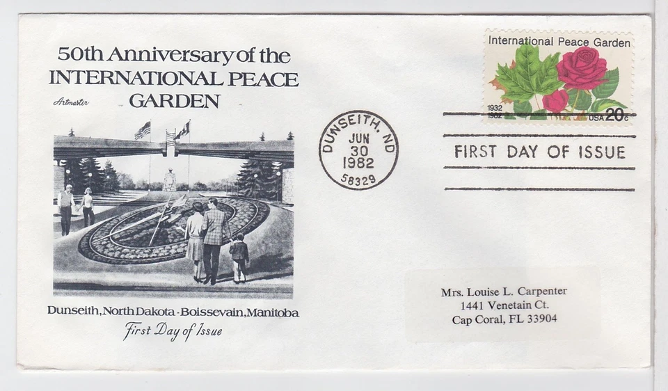 TurtlesTradingPost- Peace Garden 1982 #2014- FDC Artmaster Cachet - Image 1 of 1