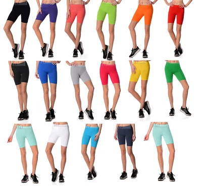 Cotton Leggings 1/2 half length shorts active sports gym cycling dance running - Image 1 of 2