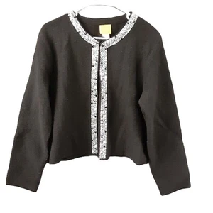 Ruby Rd. Woman's Jacket 100% Wool Size Large, Beaded, Elegant, Dressy Hook/Eye - Picture 1 of 9