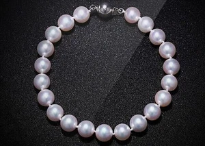 Stunning 7.5"8-9mm Natural south sea genuine white pearl bracelet 8358 - Picture 1 of 1
