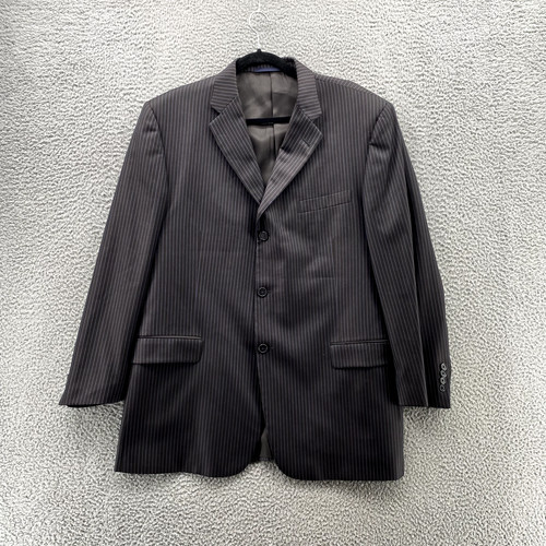 Giacca Burberry taglia 46R grigio blu gessato lana designer cappotto blazer formale uomo