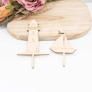 Caketopper Leuchtturm und Boot – Handgefertigter Kuchenaufsatz für Geburtstag... - Bild 1 von 1