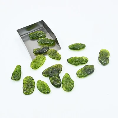 Authentic Moldavite Crystal - Real Natural Moldavite Stone, Chips - Genuine Raw - Image 1 of 4