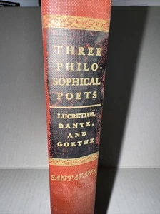 Three Philosophical Poets : Lucretius, Dante, and Goethe / by Santayana 1970 - Foto 1 di 7