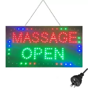 MASSAGE OPEN LED Neno Sign Board Light for SHOP, HOME,BUSINESS SIZE: 55CM X 33CM - Picture 1 of 6
