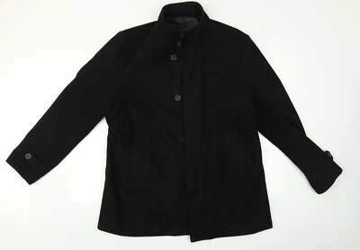 Abrigo negro para mujer Marks and Spencers talla XL con botones Foto 1 de 4