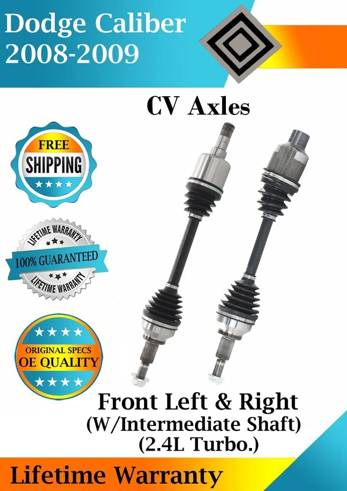 Nuevos ejes CV delanteros OE para Dodge Caliber 2008-2009 2,4 L garantía de por vida Foto 1 de 4