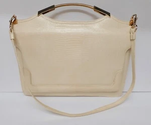 VTG CAPRICE Reptile Look Leather Handbag Purse Shoulder Bag Detach Strap Handles - Picture 1 of 9