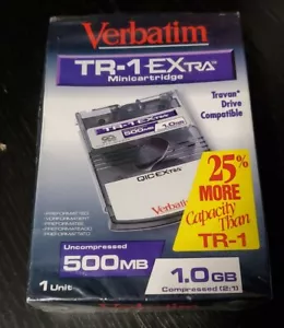 Verbatim TR-1 Extra Travan 500MB unkomprimiert/1GB komprimiert Mini Cartridge - Bild 1 von 6
