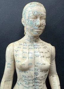 Antique Chinese Medicinal Doll Acupuncture Spots Marked Plastic/Resin Flaw - Picture 1 of 24