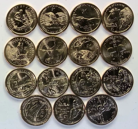 2009 - 2022 & 2023 Mint Roll Sacagawea Native American 15 Coin P Mint Unc Set Cover