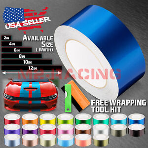 Gloss Metallic Racing Stripes 10/20 Feet Long Vinyl Wrap Candy Rally Sticker